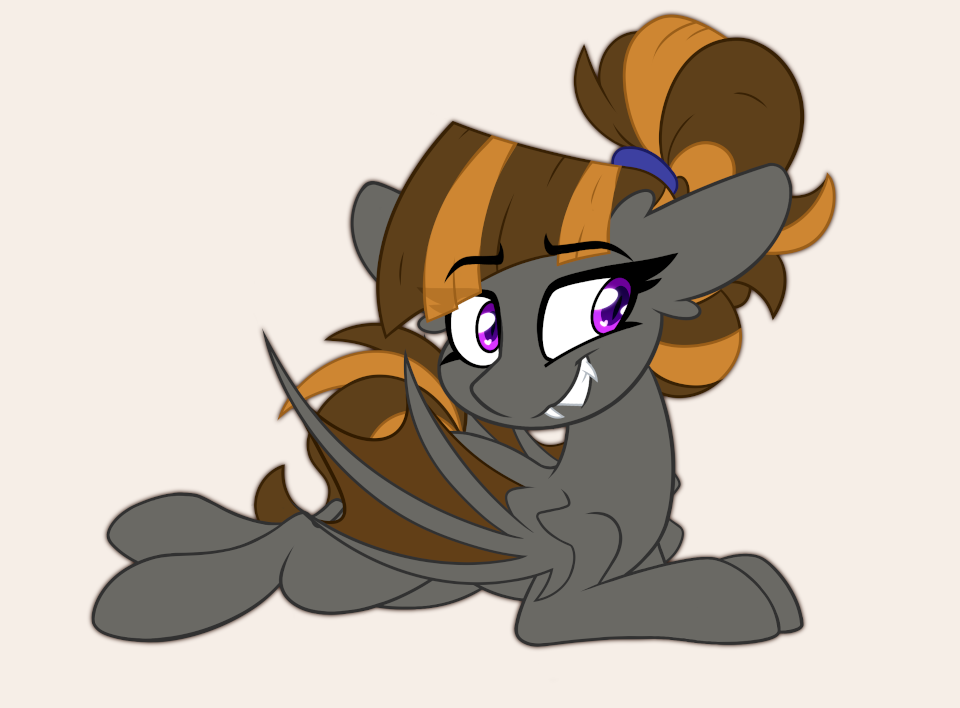 Mythic Dawn lying on her belly and looking into the distance
