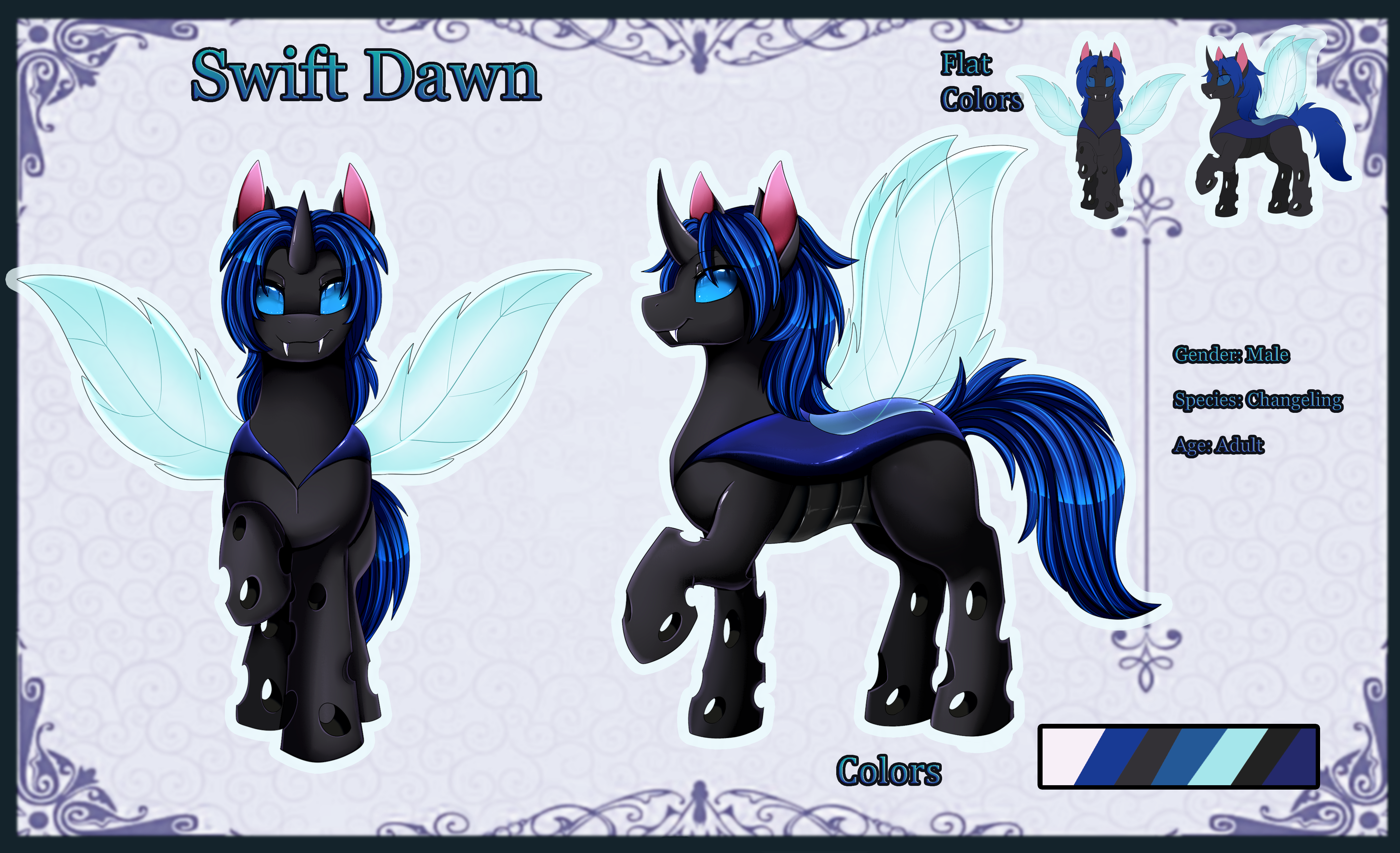 Primary reference sheet for Swift Dawn by Pridark